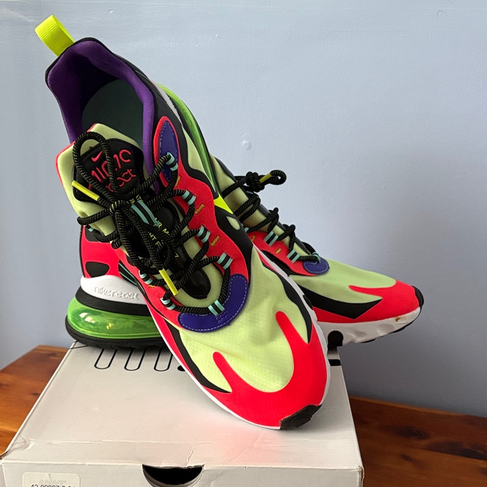 Nike Air Max 270 React Black and Volt